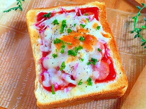 簡単朝食♪ピザトースト☆